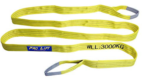Pro-Lift-Werkzeuge 3 t Hebeband mit 2 Schlaufen Länge 6 m 2- lagig Hebegurt Rundschlinge Hebeschlinge Baumgurt Bergegurt Abschleppseil Schlupf