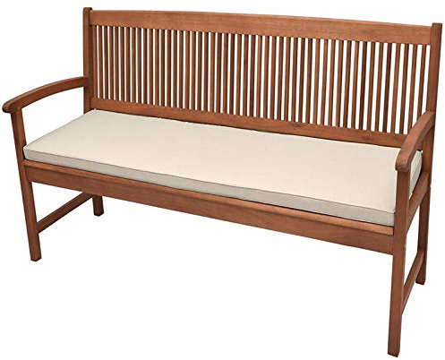 Gr8 Garden Patio Bench Pad Outdoor Waterproof Water Resistant Fabric 2 Seater Furniture Swing Seat Hammock Thick Pillow Cushion[Beige]