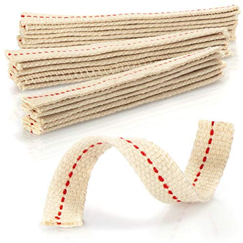 COM-FOUR® 20x Stoppino per lampade a olio - stoppino di ricambio per torce da giardino, torce in bambù - stoppino lampada a olio - 12 cm x 13 mm (12cm x 13mm)