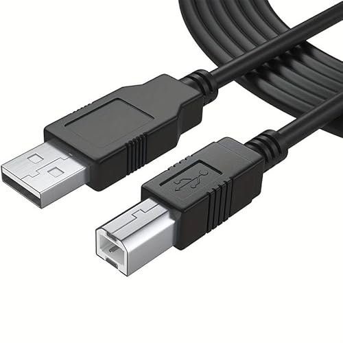 CABLEPELADO Câble d'imprimante, câble USB 2.0 type A vers type B, compatible avec HP, Epson, Canon, Brother, Lexmark, Scanner, Disque dur, Photographie numérique, Noir, 50 cm