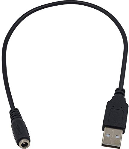 Duttek Câble USB vers DC, 3,5 x 1,35 mm, 5 V CC, prises jack mâles USB 2.0 A vers DC 3,5 mm x 1,35 mm femelle, câble convertisseur (30 cm)