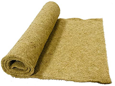 pemmiproducts Nagerteppich 100% Hanf, 0,70 m x 2,5 m, ca. 1 cm dick, Nagermatte, Hanfmatte für Kaninchen,Meerschweinchen, Nager,Hemp mat
