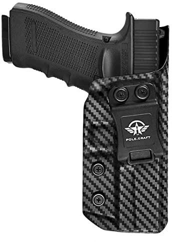 G17 Holster, Carbon Fiber Kydex Holster IWB for G17 / G22 / G31 (Gen 3 4 5) - Innen Bund verdeckt tragen Holster G17 Gun Accessories (Black, Right)