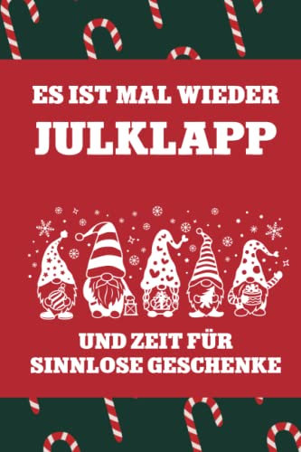 Julklapp Geschenk: Wichteln Geschenkidee zur Weihnachten ein Notizbuch A5 mit Wichtel die Idee zum Schrottwichteln für Männer und Frauen zur Weihnachtsparty das schöne Wichtelgeschenk