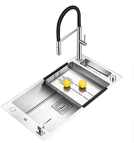 JUNNIU Lavelli da Cucina Lavamani Lavello Stoviglie Pulizia Piscina Lavello Rettangolare in Acciaio Inossidabile Vasca da Bagno (Colore : B, Dimensioni : 76X43X22CM) (A 76X43X22CM) Decoration