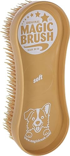 MagicBrush Dog Soft Brosse à fourrure pour chien Sablier 16,5 x 6,5 x 3 cm Poils Quadro ultra doux Lavable en machine