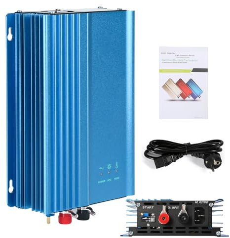 Jadeshay 500W Netzgekoppelter Solar Wechselrichter, Grid Tie Inverter MPPT Reiner Sinus AC220V Ausgang Wechselrichter Balkonkraftwerk für Solarpanelen 24V Battery Discharge Regelbare Ausgangsleistung