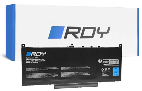 RDY Batteria Notebook J60J5 MC34Y J6OJ5 242WD 0MC34Y 1W2Y2 01W2Y2 Batteria per laptop Dell Latitude E7270 E7470 (Capacità: 6400 mAh 7.4V / 7.6V Li-Polymer)