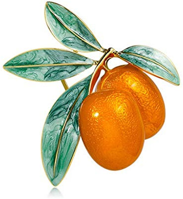 Anstecknadel, Schmuck, Geschenke für Frauen, 1 Stück, niedliche Kumquat-Broschen, personalisierte Corsage, Damenmantel, Dekorationszubehör, Legierungsbroschen und Anstecknadeln, Schmuckgeschenk