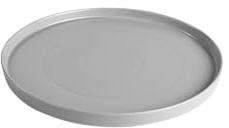 Sallys Servierplatte rund 30 cm aus hochwertigem, widerstandsfähigem Porzellan - Servierteller (Grau)