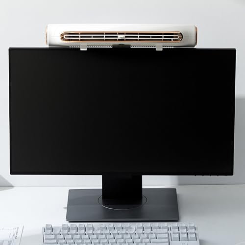 Topiky Ventilateur de Bureau, Ventilateur à Clipser pour Moniteur, Ventilateur de Moniteur sans Balais, Ventilateur USB à Clipser avec 3 Vitesses Réglables, Angle du Vent, Ventilateur