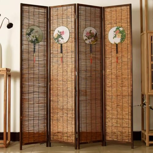 Faltbarer Raumteiler für Den Innenbereich mit 4 Paneelen, Freistehende Raumteiler, Trennwand, Sichtschutzdekor für Schlafzimmer/Ankleidezimmer/Büro(40x180cm (15 3/4x70 7/8))