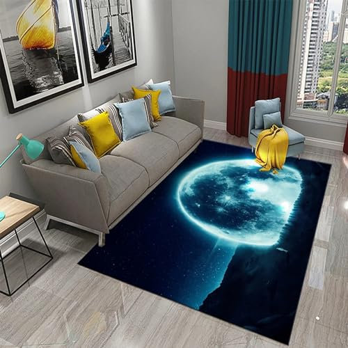 Teppich Kinderteppich Wohnzimmerteppich Schlafzimmerteppich 3D-Gedruckter Superweicher Flanellteppich Universum, Weltraum, Planet, Galaxie, Landschaft - Polyester-Soft-Touch,Leicht Zu Reinigen -1A3L4X