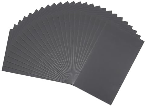 sourcing map 25pcs Sandpaper 2000 Grit 9 x 5.5 Inch Waterproof Backing Silicon Carbide Abrasive Wet Dry Sanding Sheets for Wood Finishing, Metal Sanding, Automotive Polishing