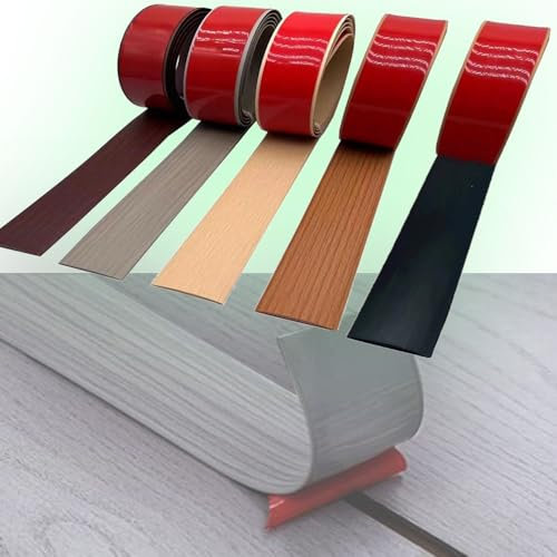 QSPNVFB Vinyl Flachboden Übergangsleiste, Selbstklebend Gummikantenleiste Für Teppich Laminat Parkett, Bodenlücken Abdeckleisten, Schwellen Trennstreifen(Grey -a,3-m(10ft))