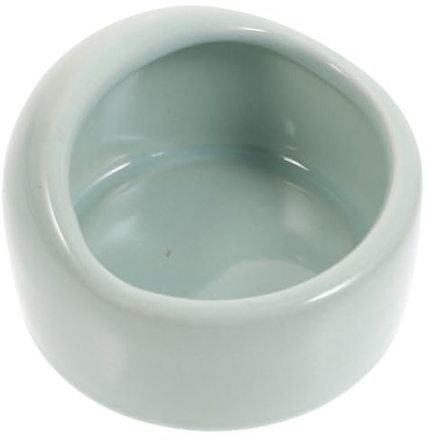 Parliky Hamster Ceramic Bowl Small Anti-tilt Food Bowl Sturdy Blue Pet Supplies for Gerbil and Small Animals