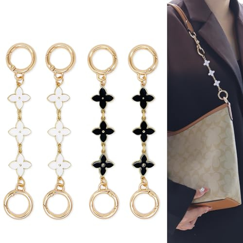 Lxoraziy 4 Pezzi 15cm Catene di Estensione Borsa Cinturino A Catena per Borsa, Estensione per Tracolla A Tracolla per Borsa in Lega Catene di Estensione per Accessori di Ricambio Borsa