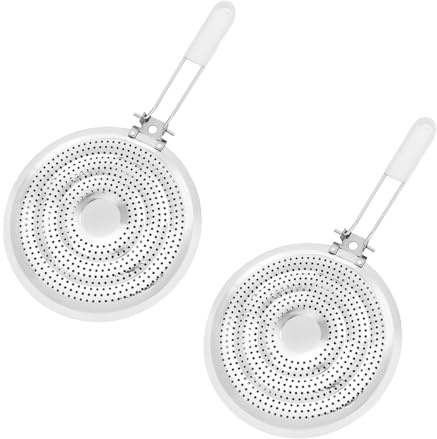 Lot De 2 Réducteurs De Flamme Diffuseurs De Chaleur À Double Épaississement Plaque De Mijotage En Acier Inoxydable Pour Cuisinières Électriques (2 pièces)