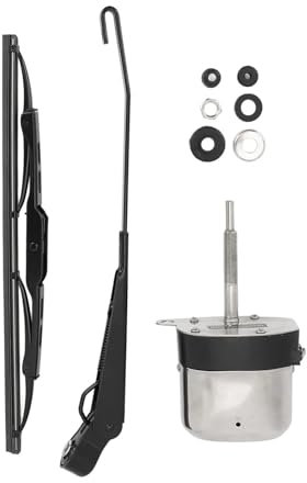 Windscreen Window Wiper Moteur For Tractor Fishing Boat ATV UTV Windshield Wiper Powerful 105° Rotating Long Lasting 12V Windshield Wiper Motor Blade Kit