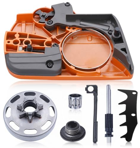 435 440 Chainsaw Chain Brake Clutch Cover Assembly for Husqvarna 435 440 440e Chainsaw Parts, .325-7T Spur Sprocket Clutch Drum and 435 Oiler Oil Pump Kit with Bumper Spike 501388203 536329204