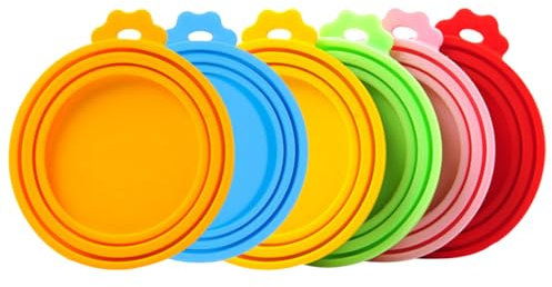 Pet Food Can Lids - Silicone Pet Can Covers, Reusable Caps for Dog and Cat Food, Set of 3 Flexible for Cans, Sealing Lids for Wet Food Storage, Universals Fit for Standard Tin Sizes
