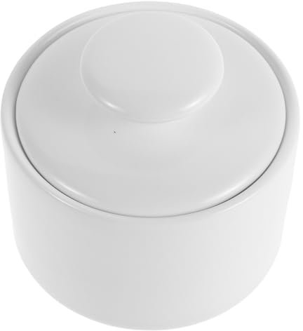 LAPYAPPE Sucrier En Céramique 170 Ml Avec Couvercle Hermétique, Pot à Sucre Blanc Minimaliste, Conservation Du Café, Cuisine Et Comptoir, Récipient Décoratif Compact