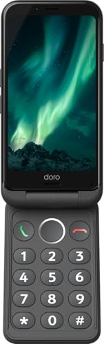 Doro Aurora A20 Protect Pack - Senior Mobile Phone - Easy to Use - Assistance Button with GPS Location - Hearing Aid Compatible - USB Cable - Cover - Graphite