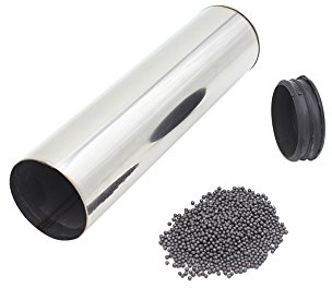 Fafeicy Strumento a Percussione in Acciaio Inossidabile Shaker Cilindro con Percussione Latina Ritmica di Tela di Gomma per Batteristi e Artisti (SILVER)