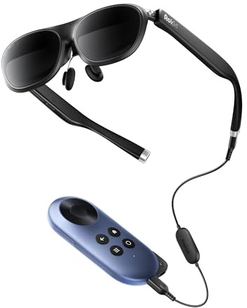 Rokid Joy 2, Max 2 AR Brille Schwarz mit Station, 215 tragbares Display, 50° FOV und 1000nits Leuchtdichte, Spielkonsolen und Computers, kompatibel mit Android