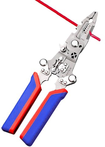Alicates pelacables | Corta cables resistentes de alta tensión,Herramienta para engarzar cables | Para el automotriz, coche, ferretería, fábrica, garaje, taller, usos industriales, aficionados