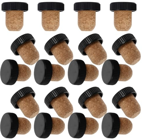 HEALLILY 30 tapones de corcho en forma de T para botellas de vidrio, sellado de cerveza, proyectos de manualidades y ocasiones decorativas