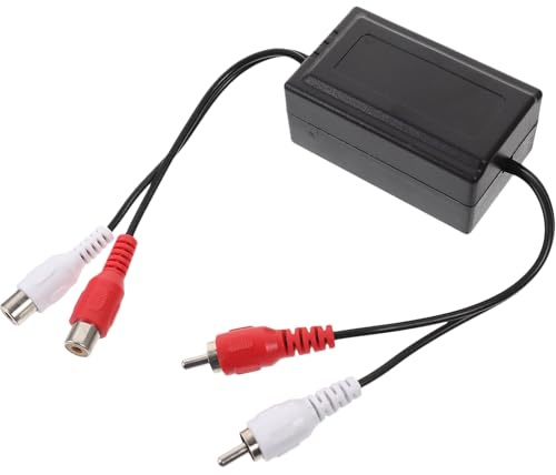 PAMINGONO Filtro Antirumore Autoradio per Auto Isolatore Rumore Massa per Amplificatore Audio Soppressore Ronzio Compatibile con Sistemi Stereo Auto Riduce Disturbi e Fruscio per Audio