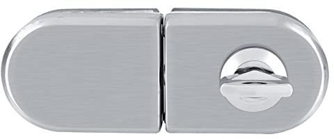Jelquix Serratura per Porta in Vetro in Acciaio Inossidabile da 10~12 Mm con Manopola Rotante per Aprire/chiudere Facilmente L'hotel Domestico
