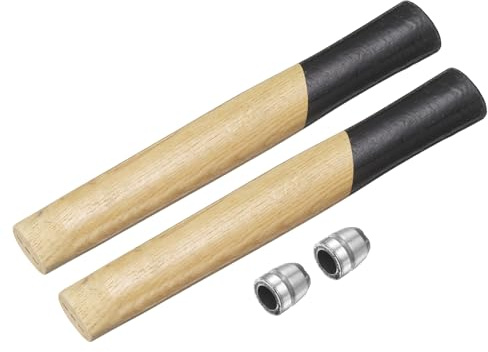 sourcing map 2pcs Wood Sledge Hammer Handle 9.8 Hammer Wooden Replacement Handles with Round Wedges for 2lb Round Octagonal Head Decking Framing Carpentry Construction DIY Sledge Axe Tools