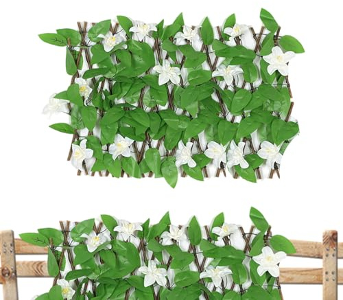 Paneles de celosía, Valla enrejada,Vallas Decorativas estirables - Paneles Decorativos de celosía Multiusos para Fondo de Plantas Verdes