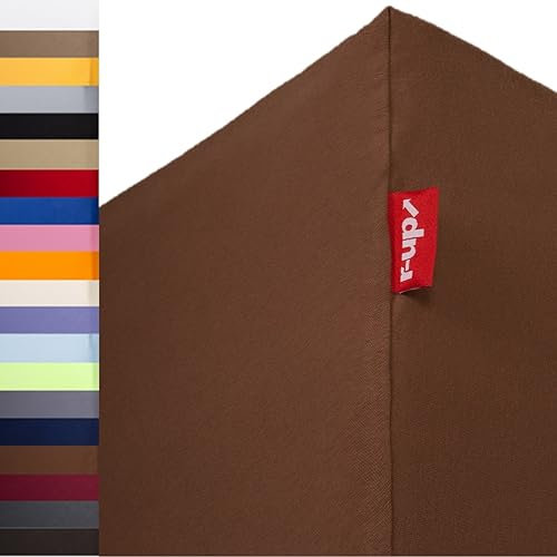r-up Beste Spannbettlaken Doppelpack 90x200-100x220 bis 35cm Höhe viele Farben 95% Baumwolle / 5% Elastan 230g/m² Oeko-TEX stressfrei auch für hohe Matratzen (braun)