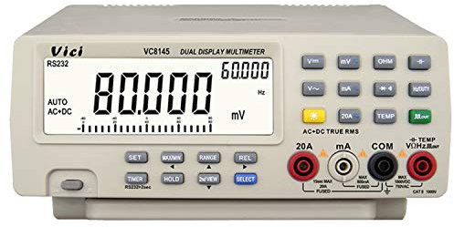 Multimètre de table Gamme automatique 80000 Compte multimètre numérique Testeur Rétro-éclairage Voltmètre numérique VC 8145 (Edition : UK Plug)