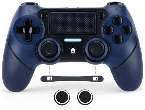 VooFun Wireless Controller Kompatibel mit PS4/Pro/Slim, Bluetooth Controllers Gamepad mit Vibration,6-Achsen Sensor, Touchpad, Stereo Kopfhörerbuchse, Turbo,1000mAh Akku