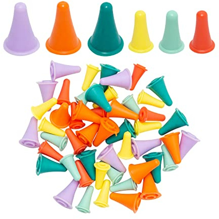 FRUHLING 50 Piezas Tapones de Punta de Aguja Protectores de Punta de Aguja de Tejer Tapones para Agujas de Tejer Para Tejer Artesanías Herramientas de Costura