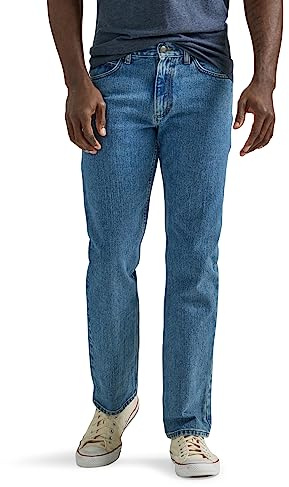 Lee Men's Legendary Regular Straight Jean, Pepper Stone, 35W x 30L