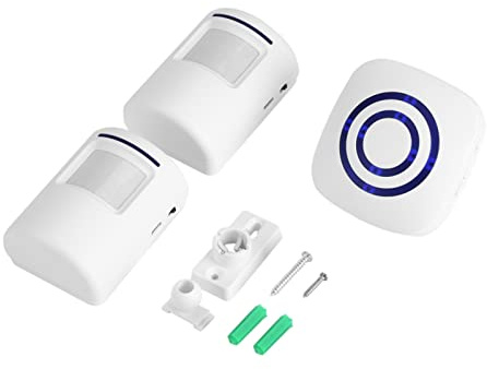 Timbre de Puerta Inalámbrico con Sensor de Movimiento Infrarrojo para Negocios - Alarma de Alta Sensibilidad y Largo Alcance para Comercios, Tienda y Oficina, Sin Pilas Requeridas