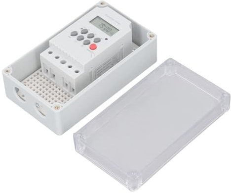 Swimming Pool Pump Timer, Waterproof PC Shell, 200mAh Battery, 7 Days Setting, 20 ON OFF Digital Timer Box, 2 Outlet Holes for Heater Filter Motor (AC .220V)