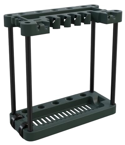QAUUCP Scaffale per Attrezzi da Giardino Portautensili da Giardino Rettangolare for Garage – Carrello portaoggetti con Ruote Contiene 40 Attrezzi