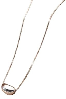 ZFHTJEKNCS Einfache unregelmäßige Bohnenanhänger-Halskette für Frauen Boxkette Schlüsselbeinkette Modeschmuck Party-Accessoires