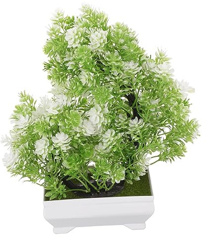 pflanzenständerGefälschte kleine Bonsai, kleine künstliche Pflanzen, Mini-Pflanzendekoration für Regale, grüner Tischaufsatz, künstlicher Bonsai-Baum, Pflanzendekoration, Kunststoff-Grünpfla