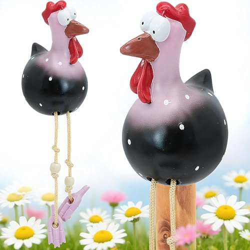 Esshogo Huhn Gartendeko, Handarbeit Gartenstatue Dekorative, Gartenstecker, Hühner Gartendeko, Huhn Gartenstecker, für Terrasse, Gartendekoration