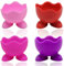 4pcs Egg Cups, Funny Egg Cups, Cute and Multifunctional Boiled Egg Holder, for Restaurants, Cafes, Kitchen and Other Places(Purple, Pink, Red, and Rose Red)