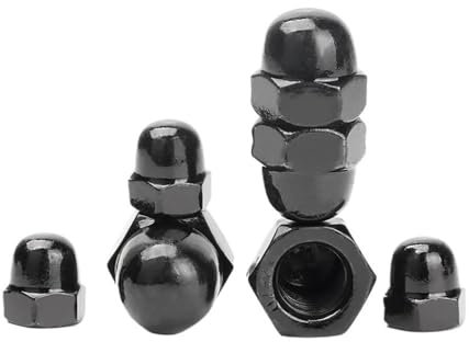 SellGood Handmutter 1~50 Stück Schwarze Eichel-Hutmutter aus Edelstahl 304 M3 M4 M5 M6 M8 M10 M12 M14 M16 M18 M20, dekorative Abdeckung, Halbkuppelmutter(M14-1pcs)