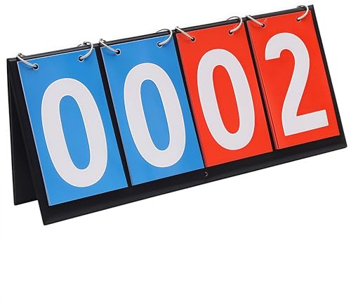 Naisfei 4 tabellone segnapunti portatile digitale per tabellone segnapunti sportivo tabellone segnapunti flipper multifunzione segnapunti digitale per baseball, pallacanestro, pallavolo, ecc.