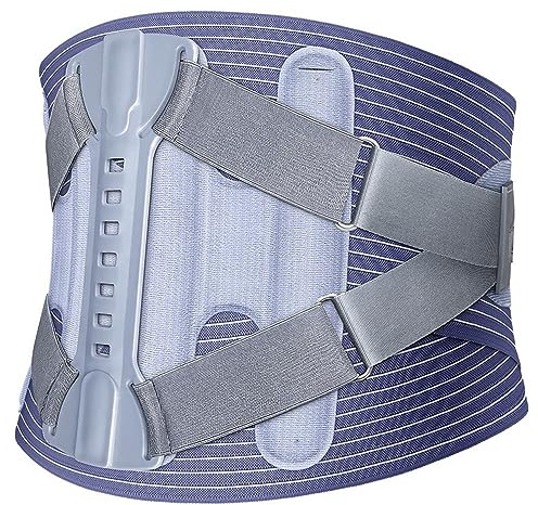 GGYTMQL Cintura di Supporto Lombare con Doppia Cinturini Regolabili Uomini Donne Corso di Supporto alla Schiena per la Schiena Sollievo Sport Allenatore della Cintura di decompressione spinale (L)